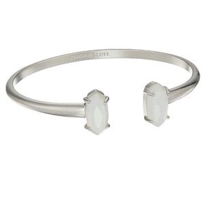 KENDRA SCOTT • Silver Edie White Pearl Cuff Bracelet